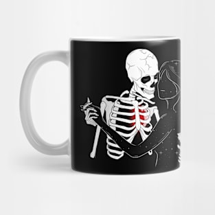 Skeleton and Galaxy girl Mug